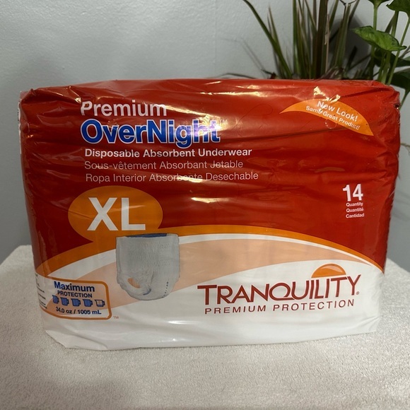 Tranquility Premium Overnight Disposable Underwear, XL - 14 Count‎ - Picture 1 of 7